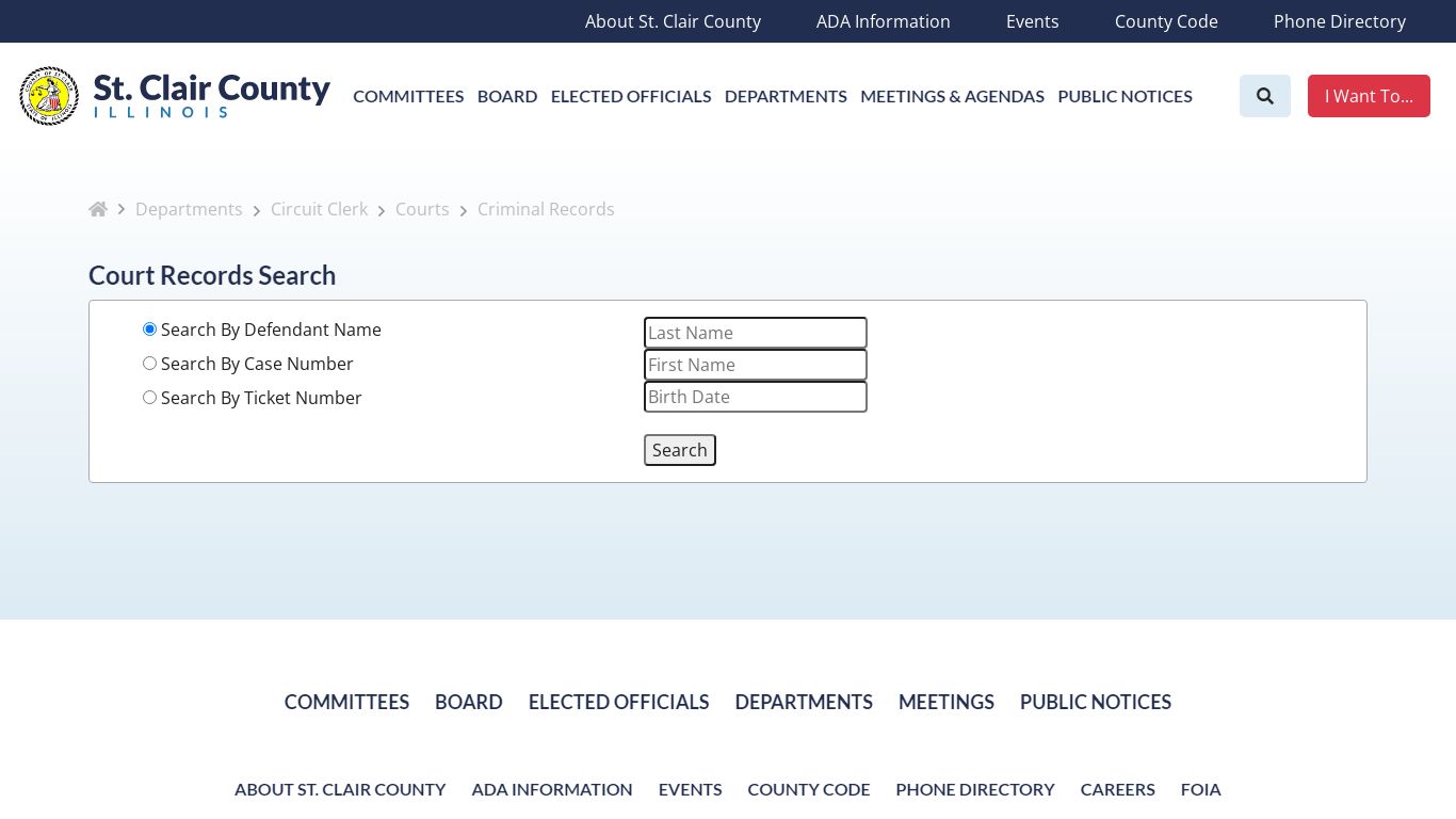 Criminal Records | Courts - St. Clair County Illinois